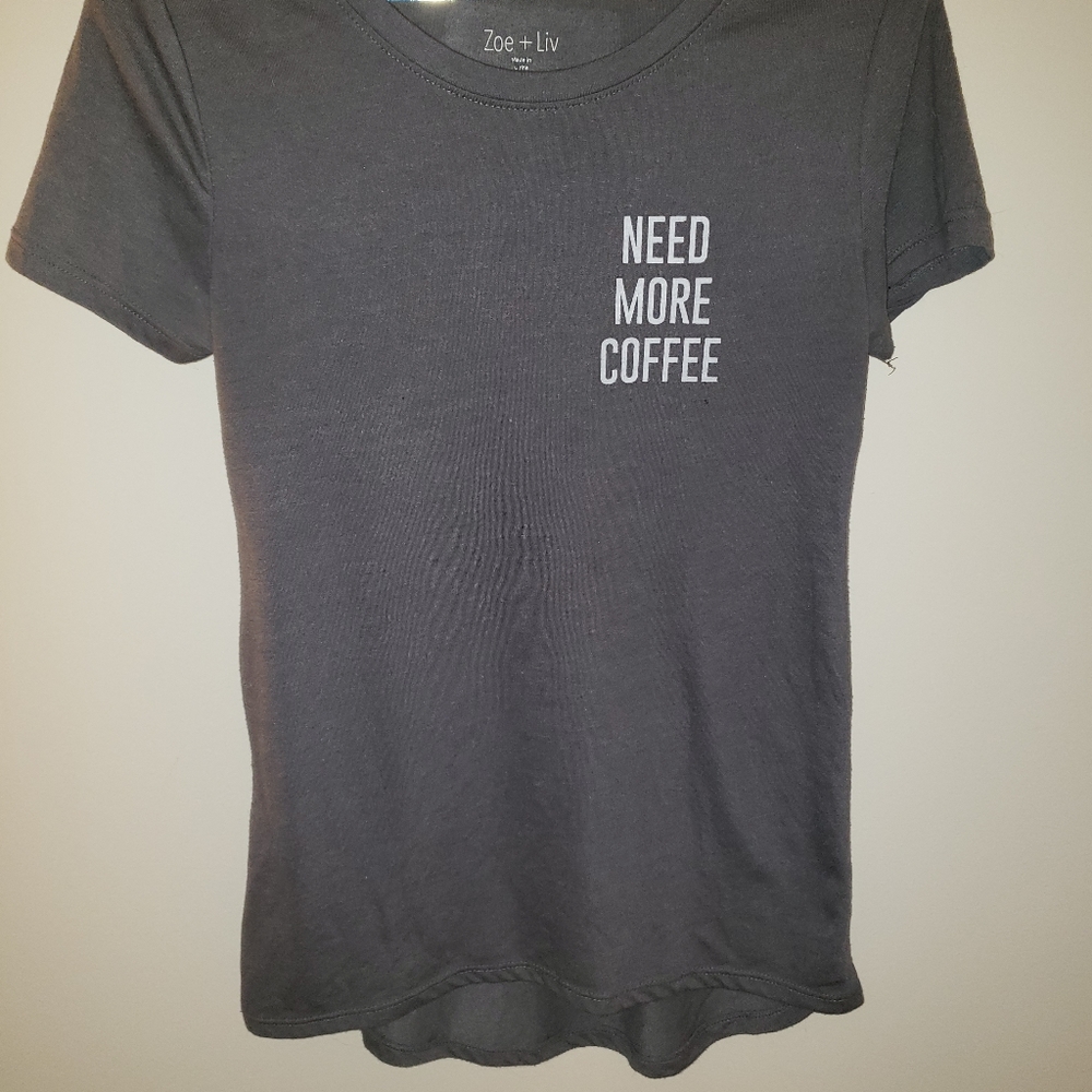 T-shirt "NEED MORE COFFEE" Size M Gray